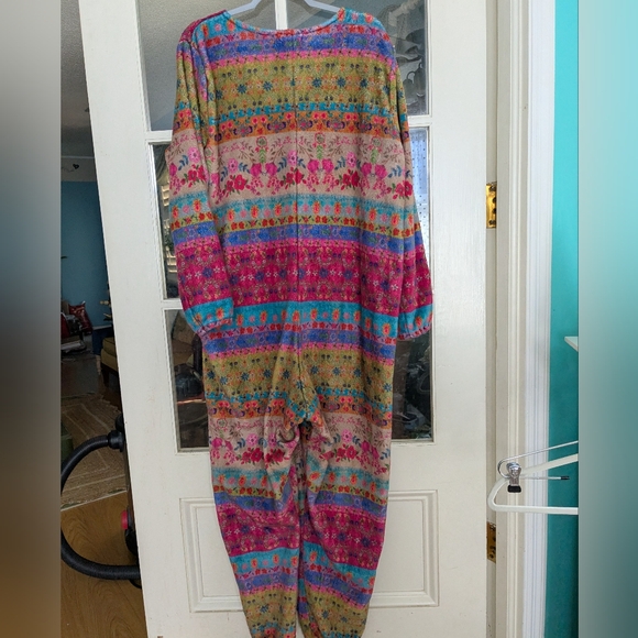 Natural Life One Piece Zip Up Fleece Pajama Lounge Outfit - Picture 5 of 6